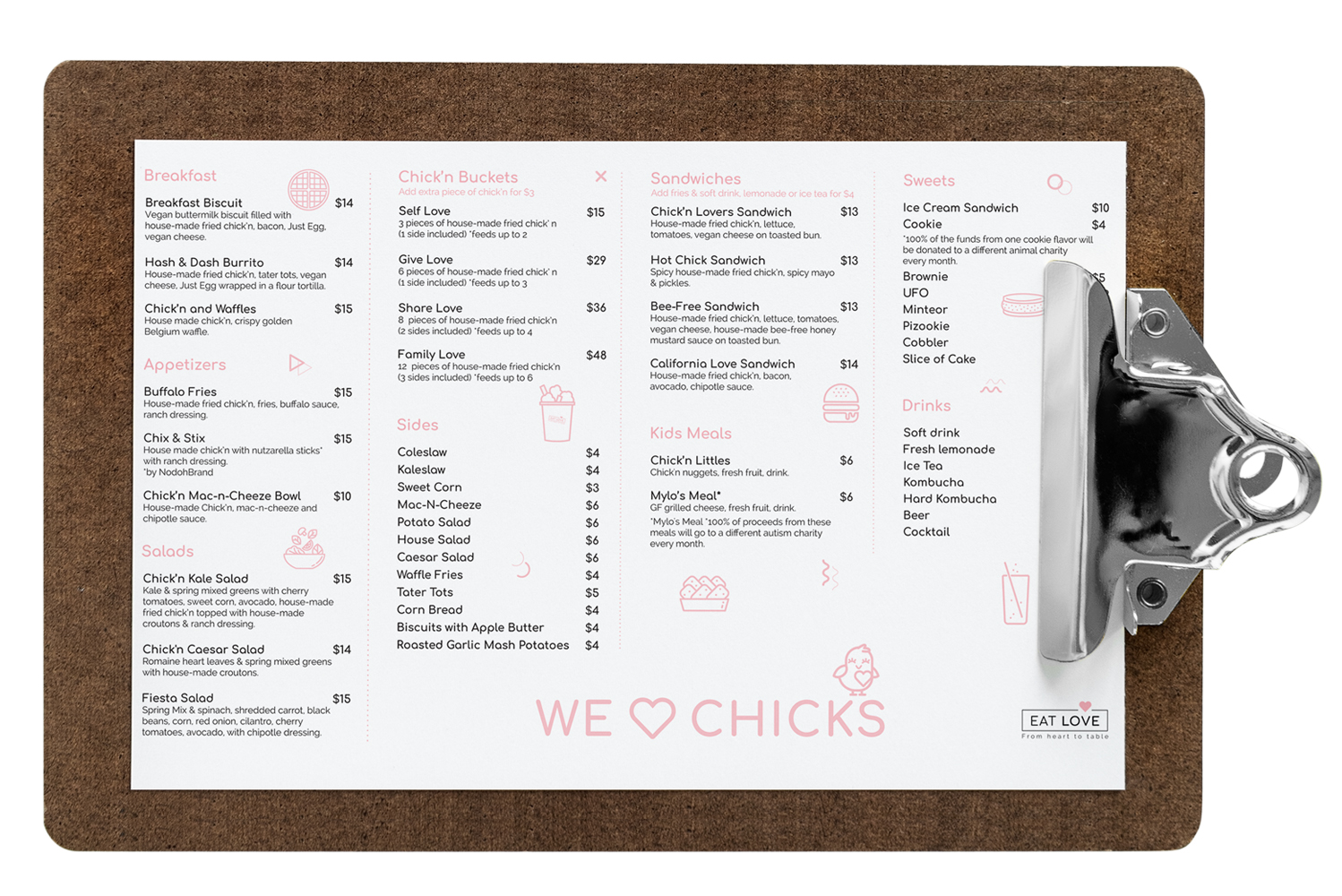 Eat Love Menu