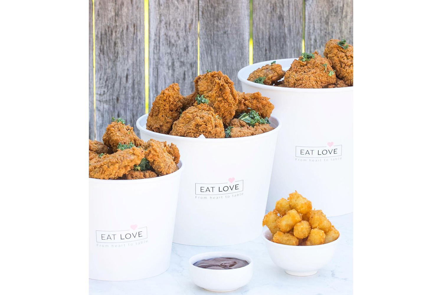 Eat Love Chick'n Bucket